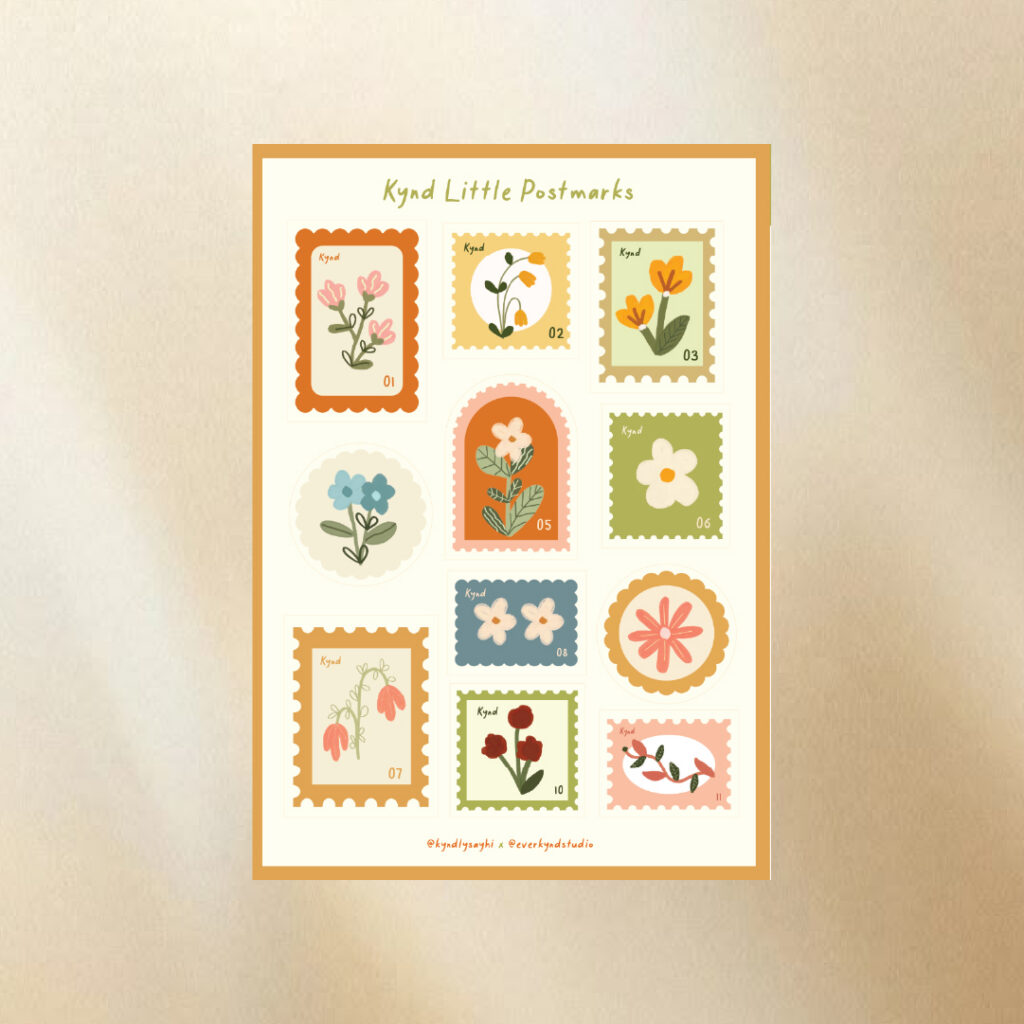 Kynd – Autumn Sticker Sheet - Little Postmark (Size A6)